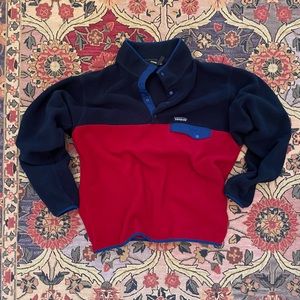 Patagonia Lightweight Synchilla Snap-T Pullover Men’s L Blue/Red